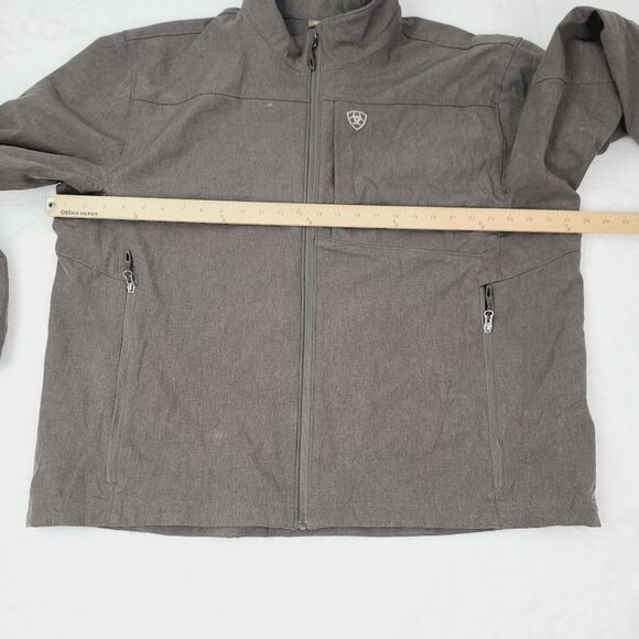 Ariat Men's Brown Vernon 2 Heather Mock Neck Classic Basic Jacket Size XXL - Picture 10 of 16